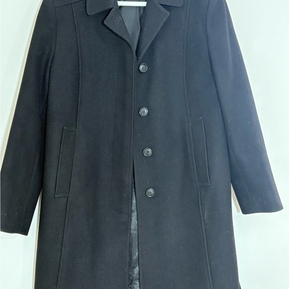 Anchor Uniform Car Coat Women Size Small Reg Black Single Breasted Wool - Picture 3 of 7